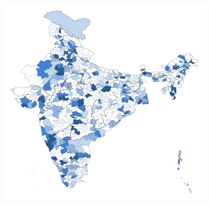 Interactive Heatmap of Indian Districts